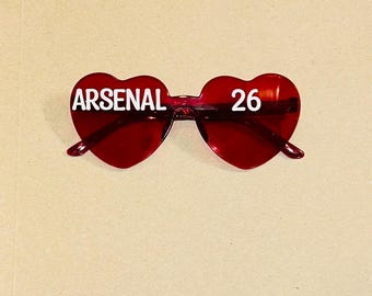 Arsenal Football 26 hartvormige glazen Premier League Champions-thema