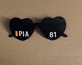 Oscar Piastri McLaren Themed F1 Heart Shaped Glasses