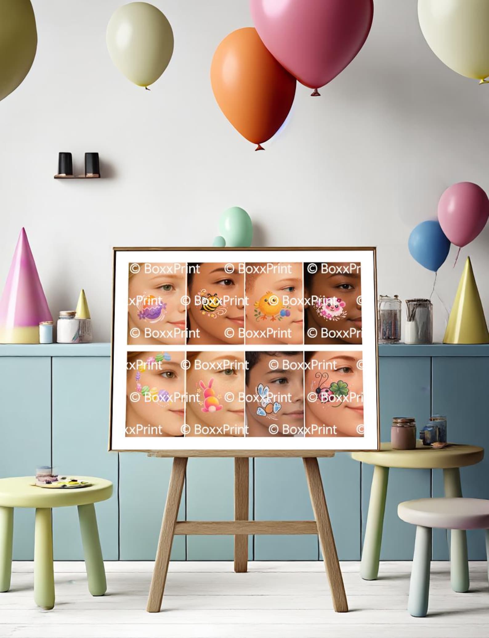 Easy EASTER Face Paint Templates | 8 Step-by-step Face Painting Ideas ...