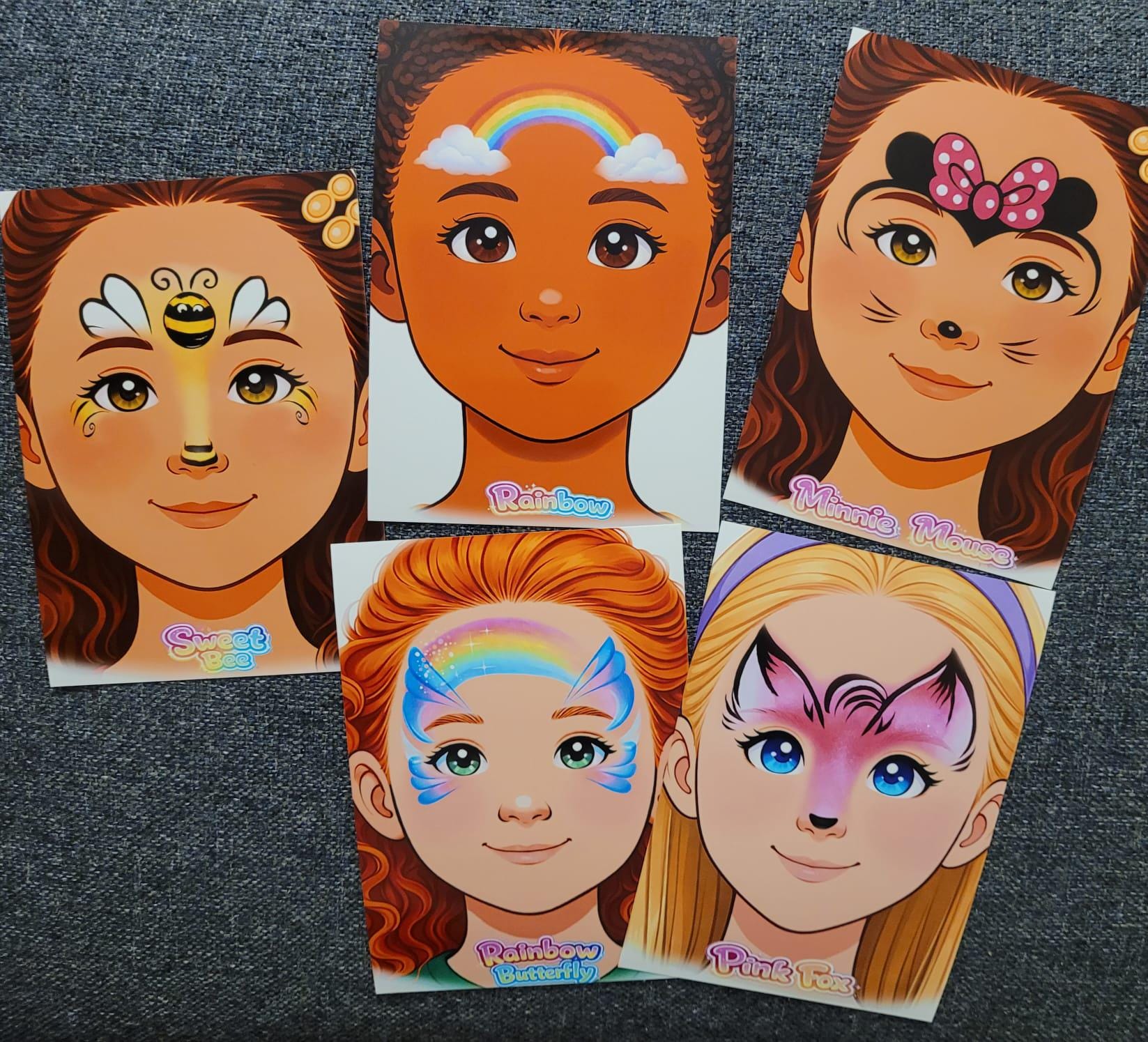 15 Face Paint MENU BOARDS for Girls – Printable Simple Face Painting ...