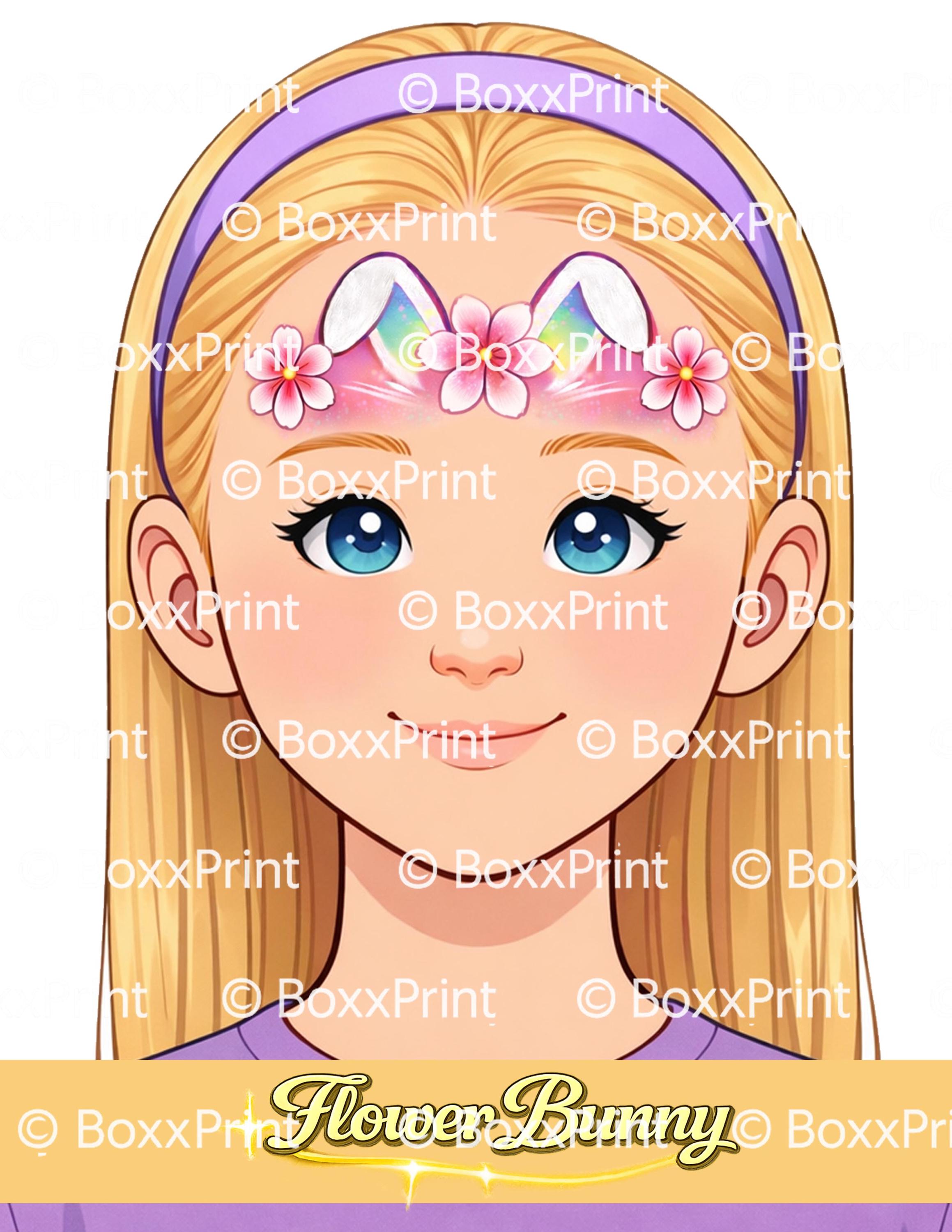 Spring Face Cartoon 16 Simple Easter & Spring Face Paint Designs – Menu Boards – Printable ...