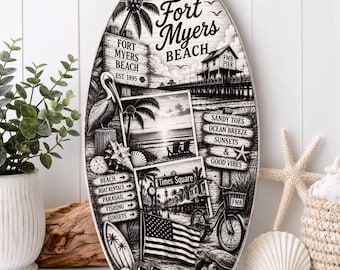 Custom City Landmark Sign, Beach House Wall Decor, Vacation Home Accent, Realtor Closing Present, Hometown Keepsake Under 40 Dollars