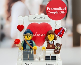 Custom Couple Gift | Personalized Valentine Gift | Anniversary Gift for Boyfriend Girlfriend | Cute Fridge Magnet Display