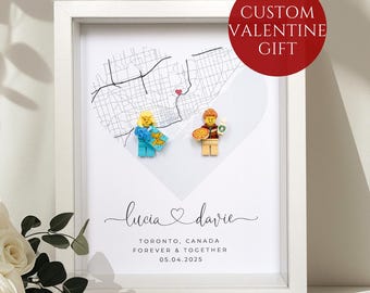 Custom Couple Valentine Frame | Personalized Romantic Gift | Gift for Girlfriend Boyfriend | Anniversary Gift | Custom Mini Couple Art