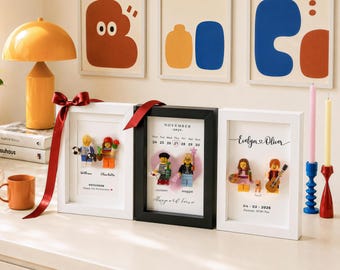 Personalized Character Frame, Custom Couple Portrait, Anniversary Gift for Him, Valentine’s Day