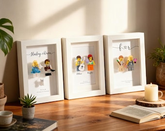 Personalized Character Frame Valentine’s Day Gift for Couples Custom Anniversary Desk Decor