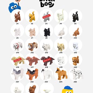 Brick Display Frame Pet Accessory | Mini Animal Figurine