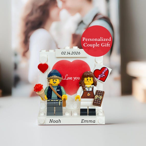 Custom Couple Gift | Personalized Valentine Gift | Anniversary Gift for Boyfriend Girlfriend | Cute Fridge Magnet Display
