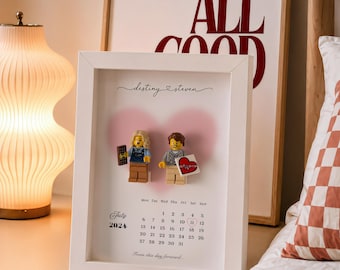 Cornice per anniversario di coppia, ritratto personalizzato con personaggio, ricordo personalizzato con personaggio