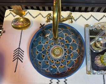 Custom Handmade Ceramic Sink, Pottery Vessel Basin for Bathroom or Kitchen Vanity.