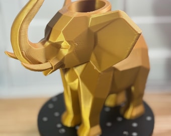 Fortuinolifant | 10-inch geometrische geluksvaas