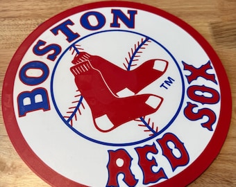 Letrero de los Boston Red Sox, arte de pared impreso en 3D de 30 cm, decoración de béisbol de la MLB, inspirado en Fenway Park, regalo para el hogar, letrero deportivo para garaje
