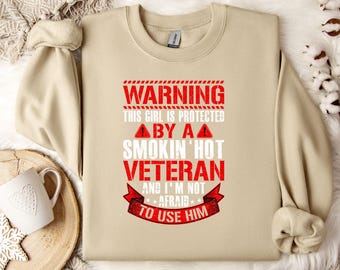 Felpa con scritta "Veteran Marite" - Regalo patriottico per la famiglia militare