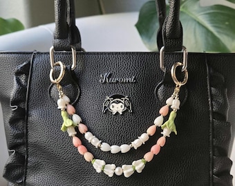 Couronne blanche, pakalana, perle Pikake pêche et collier de porte-monnaie en perles