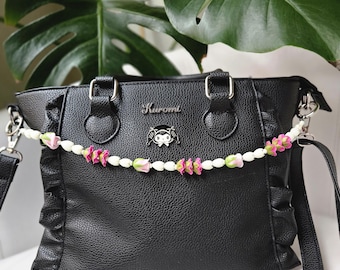 Pendentif pendentif collier, perle Pikake, boutons de rose, perles d'eau douce