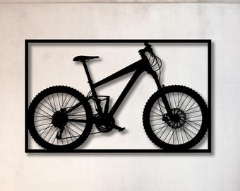 Mountain Bike Metal Wall Art, Cycling Adventure Decor, Trail Rider Gift