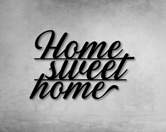 Home Sweet Home Metal Wall Art: Farmhouse Style Decor