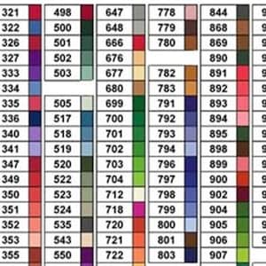 Color Conversion Chart for Anchor to DMC Thread - Embroidery Floss PDF Guide - Instant Download for Cross Stitch & Needlework