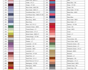 Complete DMC Color Thread Chart Thread Tracker PDF/Excel: Floss Numbers Names 150-3866 Printable DMC Skein Tracker Includes