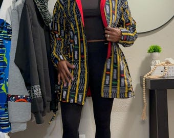 African Print Hooded Jacket | Unisex Ankara Festival Coat