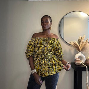 Yellow Peplum Top - Etsy