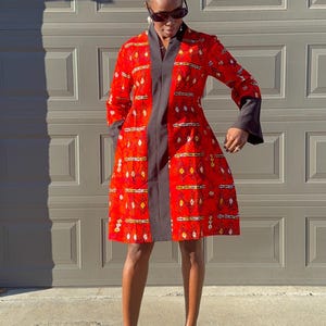 sachin and babi light blue dress Effortless Elegance: The Kitenge Kimono main image 1