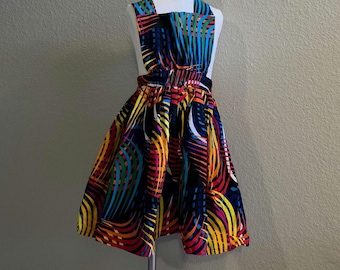 Vibrant African Print Dress for Girls – Ankara Summer Dress | Kids Kitenge Outfit | AfrothreadsUsa