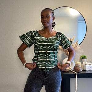 African Peplum Blouse - Etsy