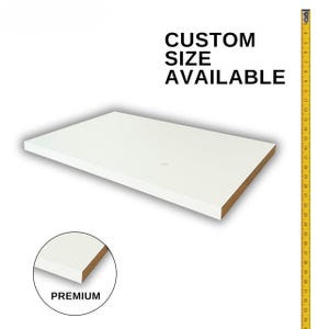 White Melamine Shelf – Custom Cut-to-Size, 3/4&quot; Thick