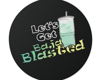 Baja Blast Vinyl Sticker: Waterproof Summer Drink Decal