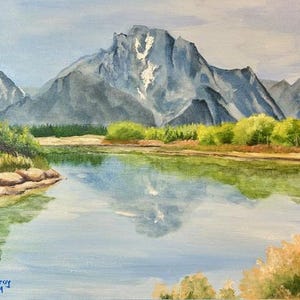 A Painting of the Grand Tetons