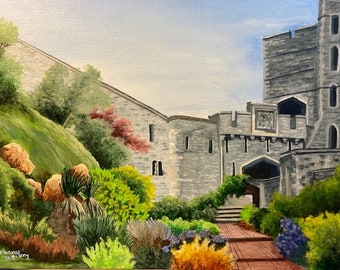 Windsor Castle in Bloom Painting