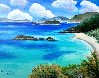 The Virgin Islands acrylic painting
