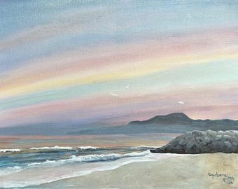 Sunrise Service acrylic painting
