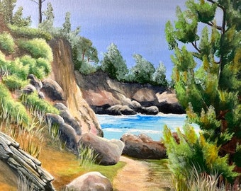 Point Lobos Path To The Pacific acrylic painting