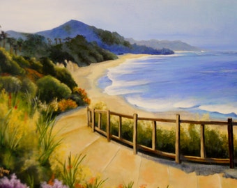 Let's Go To the Beach acrylic painting
