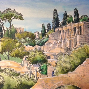 Dipinto del Colle Palatino a Roma