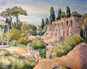 Palantine Hill Rome Painting