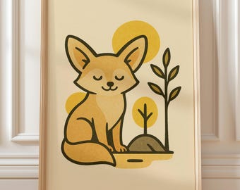 Fennek Fuchs Kinderzimmer Illustration (Digitaler Download)