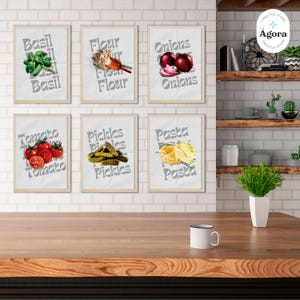 Printable Kitchen Posters – Set of 10 Modern Food Wall Art Prints