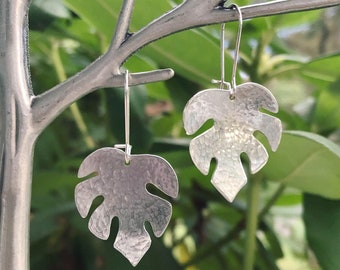 Monstera Leaf Earrings