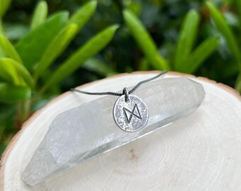 Dagaz Rune Charm Sterling Silver
