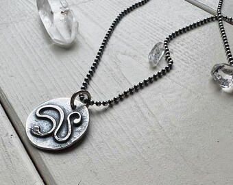 Shakti Talisman #1 RUSTIC CHARM NECKLACE Forged in Sterling Silver