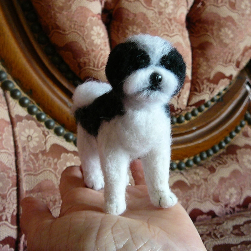 Handmade Felt Dog Shih Tzu main image 1