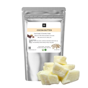 Cocoa Butter with Sweet Aroma – Refined For Baking, Cooking, and Skincare Blends