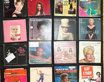 Vintage Female Vocalists LP Lot 1950s 60s Jazz Pop Broadway Peggy Lee Doris Day Streisand Nancy Wilson Vinyl Records