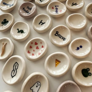 Fidget Stone | Worry Stone | Stress Relieveing Ceramic Stone | Handmade | Hand painted