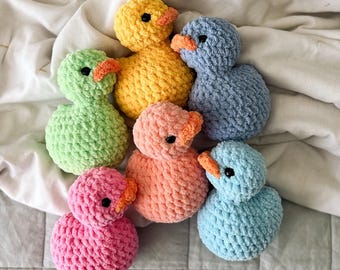 Duckie Plushie | Crocheted Duck Stuffie | MADE TO ORDER | crochet toy | custom