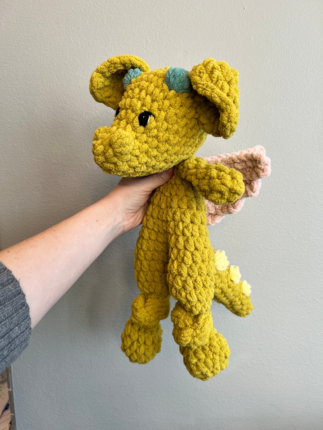 Dragon Crochet Knotted Lovey READY TO SHIP Snuggler Stuffie Gift