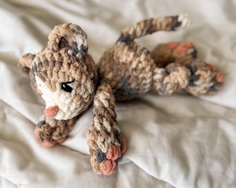 Cat Crochet Plushie - handmade stuffie | kitten stuffed animal | small toy | unique gift